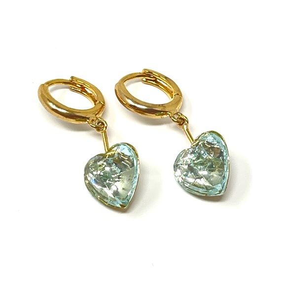 Anthropologie Jewelry - New Anthropologie Heart Huggie Hoop Earrings